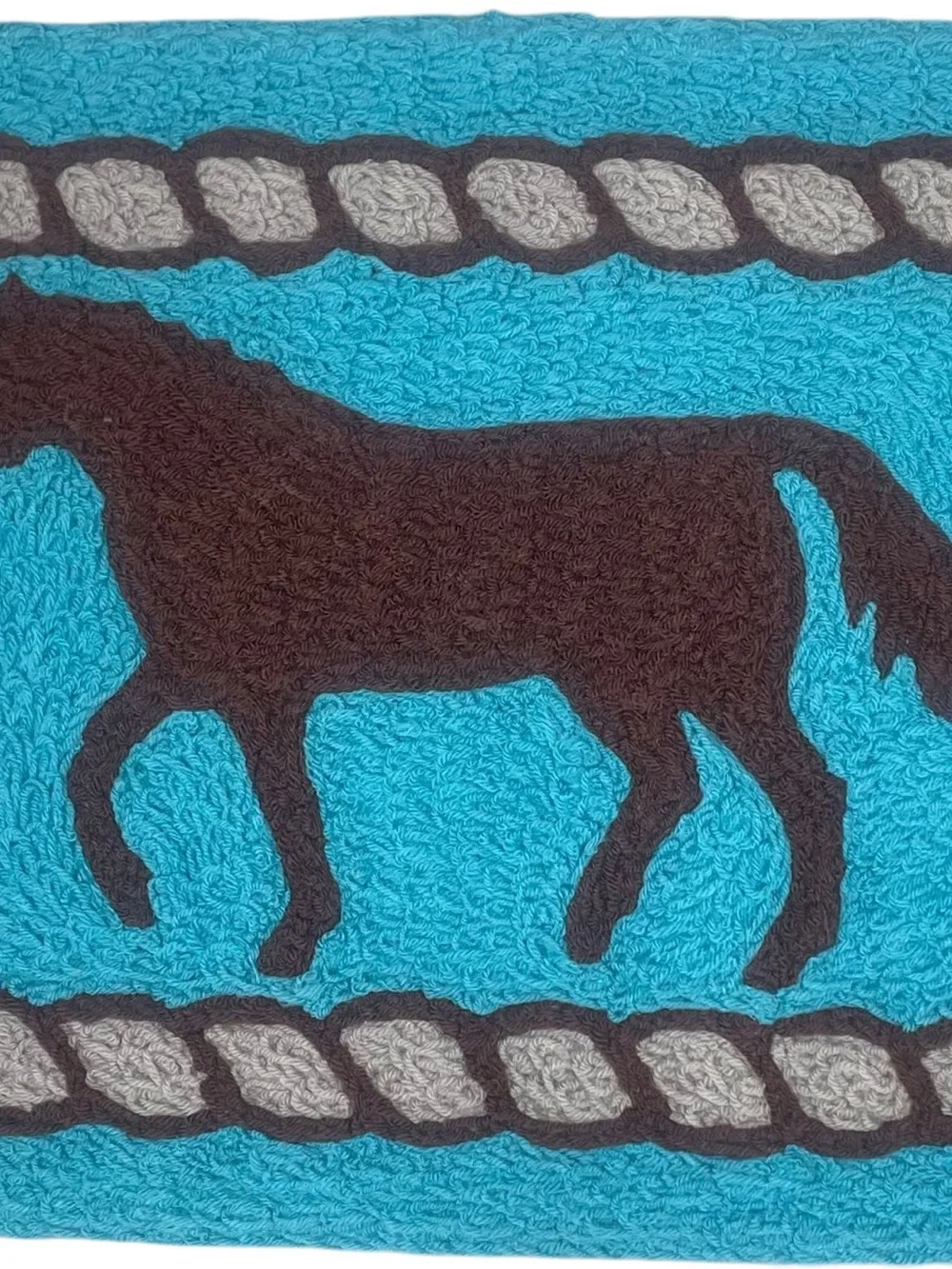 Jellybean Horse Accent Rug in Turquoise - NWT - Size: 20 x 30